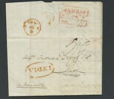 Carta de la India 1842 Madrás a Londres vía Marsella segunda mano  Embacar hacia Argentina