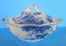 Antique W. H. Grindley & Co. Flow Blue Soup Tureen Duchess Pattern England for sale  Shipping to South Africa