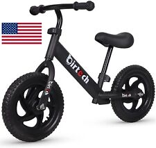 Used, Birtech 12 Balance Bike Ages 2-6 Years Adjustable, No Pedal, Airless Tire, Black for sale  Lodi