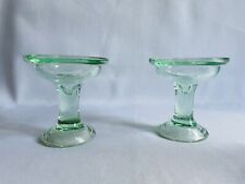 Used, Vintage Green Fairy Light Pedastal Bowl with  Air Bubbles  for sale  Shipping to South Africa