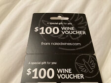 NR! NEW! $100 WINE VOUCHER GIFT CARD FOR NAKEDWINES.COM - DELIVERY INCLUDED! ;-) for sale  Johnstown