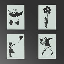 Banksy stencil mylar usato  Spedire a Italy