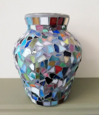 Glass mosaic vase for sale  DROITWICH
