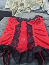 Red satin lace for sale  TIPTON