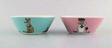 Käytetty, Arabia, Finland. Two porcelain bowls with motifs from "Moomin". Late 20th C. myynnissä  Leverans till Finland