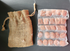Clay Stone Runes Set Elder Futhark Divination Viking Norse Burlap Cinch Pouch, used for sale  Shipping to South Africa