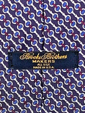 Gravata Brooks Brothers Makers Vintage - 100% Seda, usado comprar usado  Enviando para Brazil