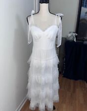 Vestido mediano de tul blanco con capas Bride to Be Lulus para mujer segunda mano  Embacar hacia Argentina