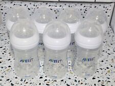 7 Philips Avent Natural 9oz Clear Baby Bottles Caps + Nipples for sale  Shipping to South Africa