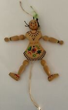De colección Austria Madera Saltador Jack Juguete Tirón Cuerda Marioneta Indígena Mujer, usado segunda mano  Embacar hacia Argentina