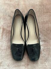 Nine West Size 6 Black Leather Dressy Loafer Shoes for sale  Shipping to South Africa