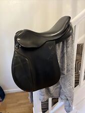 Black Leather Pessoa Jumping Saddle Saddle Medium Wide Width for sale  Shipping to South Africa