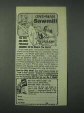 1978 Belsaw One-Man Portable Sawmill Ad for sale  Madison Heights