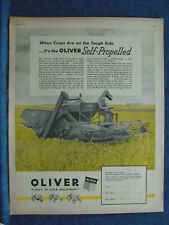 1950 Oliver Combine - Self Propelled Model 33 Grain Master - Large Field Scene for sale  Lewistown