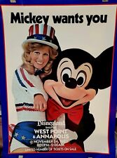 Vintage 1983 Disneyland Salutes Annapolis Westpoint Poster Mickey Wants You  for sale  Shipping to South Africa