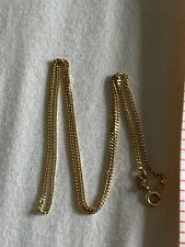 9ct Yellow Gold Diamond Cut Curb Chain 16" Necklace Solid Gold - Excellent Cond for sale  Shipping to South Africa