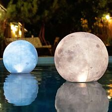 2 Pack Full Moon Floating Pool Lights Solar Powered 14 Inch Inflatable Float for sale  Shipping to South Africa
