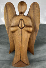 Großes 12 Zoll Hand geschnitzt Holz Engel Ornament Figur-Schutzengel Himmel gebraucht kaufen  Versand nach Germany