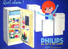 Póster original vintage de refrigerador Philps Quel Choix de Fix Masseau c1955  segunda mano  Embacar hacia Argentina