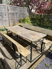 wooden folding picnic table for sale  BRISTOL