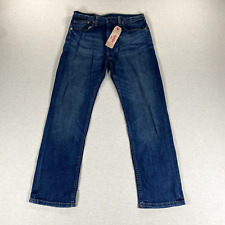 Jeans masculino Levis 505 32x30 novo com etiquetas azul denim algodão casual perna reta cintura média, usado comprar usado  Enviando para Brazil