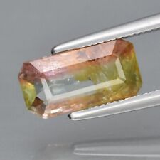 1.37ct 9.5x4.8mm Octagon Natural Unheated Watermelon Pink & Green Tourmaline for sale  Shipping to South Africa