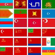 Flaga Azerbejdżanu Mihranid Shaki Chanat Shirvan Aras SSR Nahichevan ASSR Talysh na sprzedaż  Wysyłka do Poland