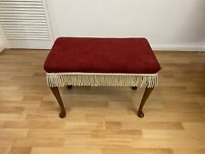 Beautiful Vintage Piano Stool Dressing Table Stool Seat With Queen Anne Legs, used for sale  Shipping to South Africa