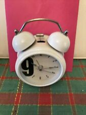 Clock white alarm for sale  LEICESTER