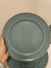 Pottery Barn Portugal CAMBRIA Turquoise Dinner Plates 11 3/4", used for sale  Shipping to South Africa
