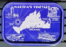 Bandeja de servir vintage de metal azul Martha's Vineyard - Utensílios de bar lembrança comprar usado  Enviando para Brazil