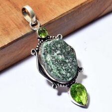Moss Agate Rough Peridot Ethnic Handmade Pendant Jewelry 2.8" AP 74813 for sale  Shipping to Canada