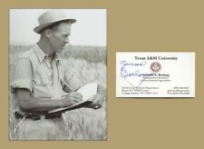 Norman Borlaug (1914-2009) - Agrônomo - Cartão de visita assinado + foto - Nobel, usado comprar usado  Enviando para Brazil