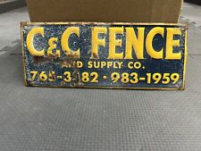 Used, Signs Advertising Fence Gas Oil Antique Original Vintage Metal Embossed Man Cave for sale  Shipping to South Africa