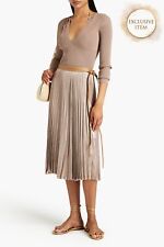 RRP €1980 VALENTINO Velour Concertina Wrap Skirt IT42 US6 M Silk Blend Tie Belt for sale  Shipping to South Africa