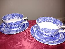 Cup saucers blue for sale  CHATHAM