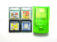 Kiwi verde limão Nintendo GBC GameBoy Color CGB-001 com jogos Nicktoons + pacotes comprar usado  Enviando para Brazil