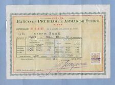 Usado, 1962 BANCO DE TESTE DE ARMAS DE FOGO ESPANHA BANCO CERTIFICADO DE ESTOQUE COM SELO 12g 6" x 8 1/4" comprar usado  Enviando para Brazil