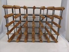 Wood & Metal Bottle Wine Rack Freestanding 60 x 40 x 23cm   WC for sale  Shipping to South Africa