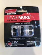 Comply Tx-200 Isolation PLUS Earphone Tips With Wax Guard Black 3 Assorted pairs for sale  Shipping to South Africa