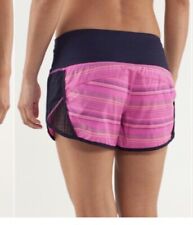 Lululemon Run Sun Sprinter Shorts Femininos 4 elevação Listra paaaauh Rosa Indigo comprar usado  Enviando para Brazil