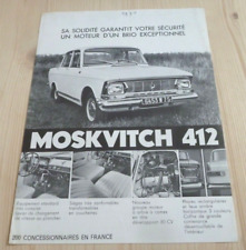 1970 moskvitch 412 d'occasion  Libourne