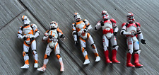 5 Star Wars Clone Wars Soldados Hasbro 2005 Red Shock + Orange Trooper segunda mano  Embacar hacia Argentina