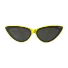 Gafas de sol Quay flexibles amarillas ojos de gato gafas de sol lentes negras glamurosas segunda mano  Embacar hacia Argentina