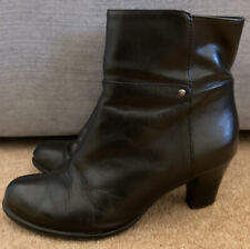 Ladies Clarks Leather Ankle Boots. Uk5 Eu38. Black. Zip. Round Toe. BEAUTIFUL for sale  Shipping to South Africa