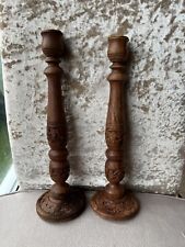 Candlesticks wooden one for sale  PAIGNTON