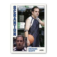 Michael Scott Novelty Basketball Trading Card Replica The Office Dunder Mifflin, used for sale  Shipping to South Africa
