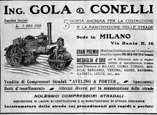 Pubblicita 1907 aveling usato  Biella