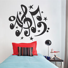 Usado, Decalque de Parede Nota Musical Papel de Parede Treble Bass Clave Estrelas Arte Desenho removível, b22 comprar usado  Enviando para Brazil