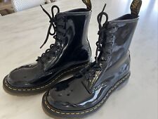 Botas con cordones de cuero patentadas 1460 para mujer Dr. Martens - negras nuevas con caja segunda mano  Embacar hacia Mexico